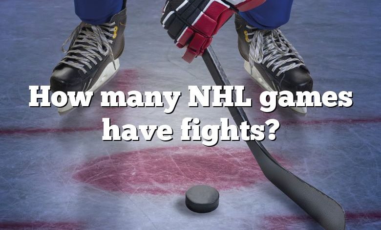 How many NHL games have fights?