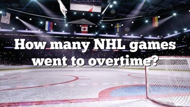 How many NHL games went to overtime?