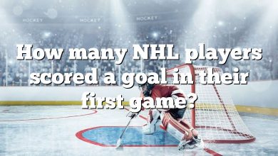 How many NHL players scored a goal in their first game?