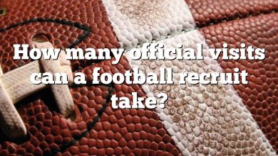 How many official visits can a football recruit take?