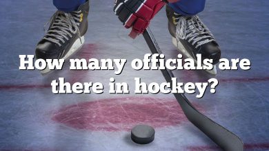 How many officials are there in hockey?