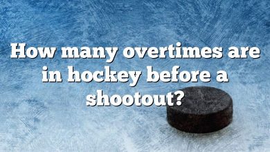 How many overtimes are in hockey before a shootout?