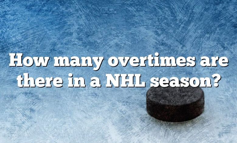 How many overtimes are there in a NHL season?