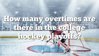 How many overtimes are there in the college hockey playoffs?