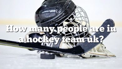 How many people are in a hockey team uk?