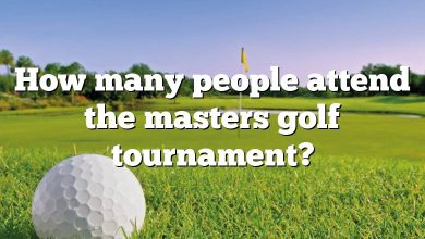 How many people attend the masters golf tournament?