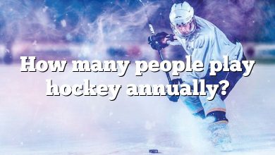 How many people play hockey annually?