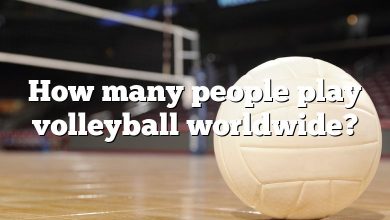 How many people play volleyball worldwide?