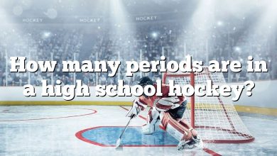 How many periods are in a high school hockey?