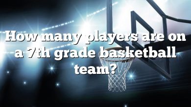 How many players are on a 7th grade basketball team?