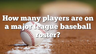 How many players are on a major league baseball roster?