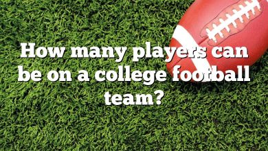 How many players can be on a college football team?