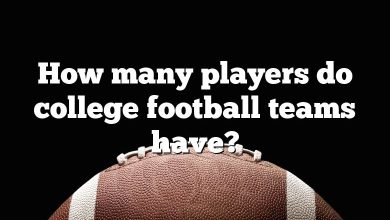 How many players do college football teams have?