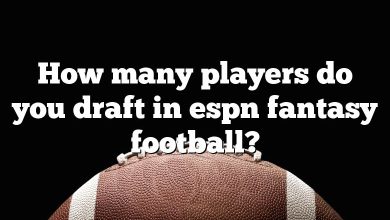 How many players do you draft in espn fantasy football?