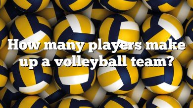 How many players make up a volleyball team?