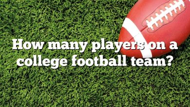 How many players on a college football team?
