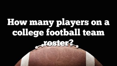 How many players on a college football team roster?