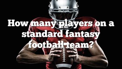 How many players on a standard fantasy football team?