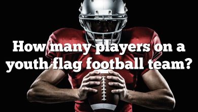 How many players on a youth flag football team?