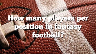 How many players per position in fantasy football?