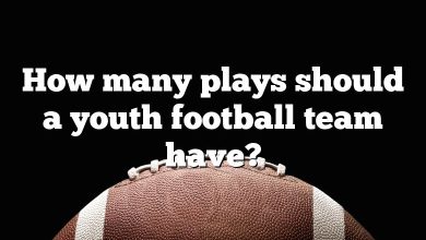 How many plays should a youth football team have?