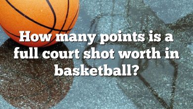 How many points is a full court shot worth in basketball?