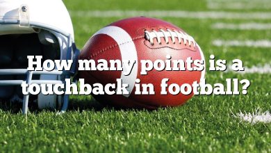 How many points is a touchback in football?