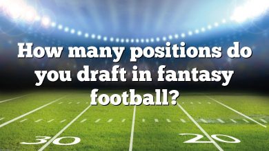 How many positions do you draft in fantasy football?