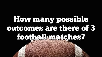 How many possible outcomes are there of 3 football matches?