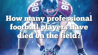 How many professional football players have died on the field?