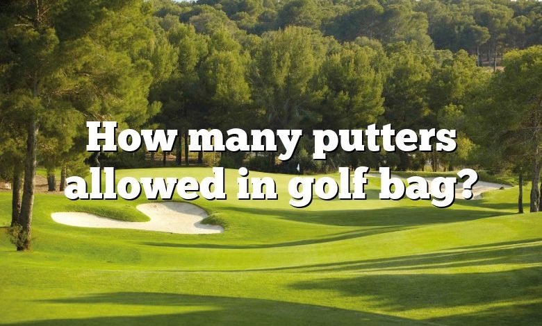 How many putters allowed in golf bag?
