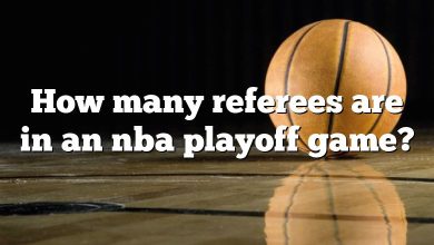 How many referees are in an nba playoff game?