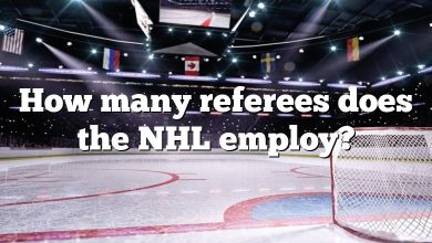 How many referees does the NHL employ?