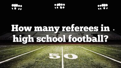 How many referees in high school football?