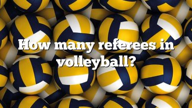 How many referees in volleyball?