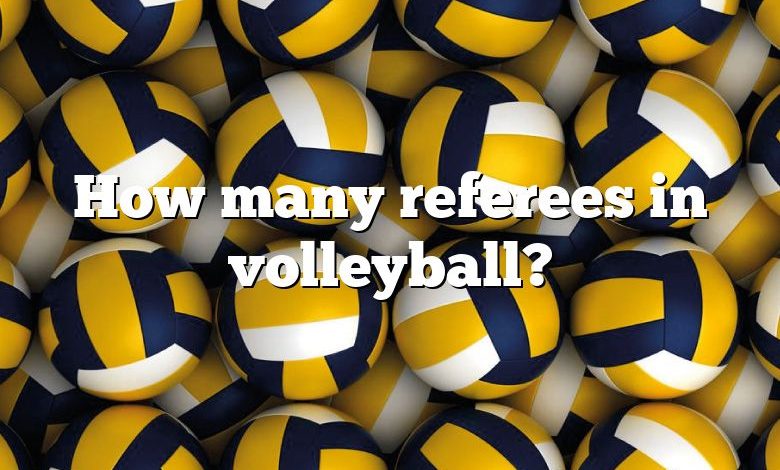 How many referees in volleyball?