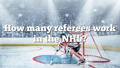How many referees work in the NHL?