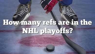 How many refs are in the NHL playoffs?