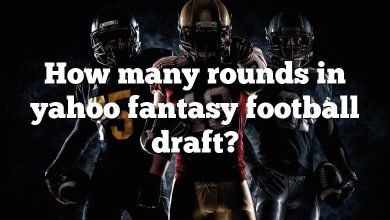 How many rounds in yahoo fantasy football draft?