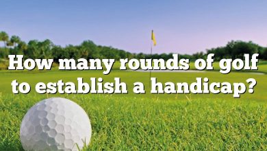 How many rounds of golf to establish a handicap?