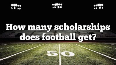 How many scholarships does football get?