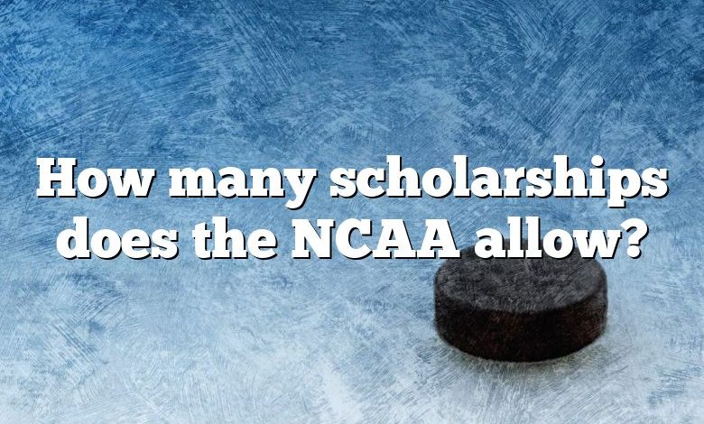 How many scholarships does the NCAA allow?