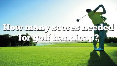 How many scores needed for golf handicap?