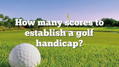 How many scores to establish a golf handicap?