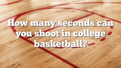 How many seconds can you shoot in college basketball?