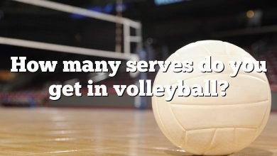How many serves do you get in volleyball?