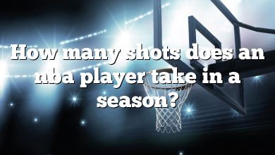 How many shots does an nba player take in a season?