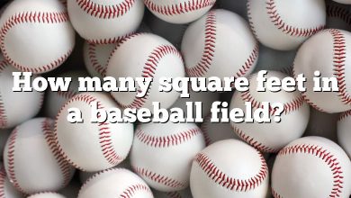 How many square feet in a baseball field?