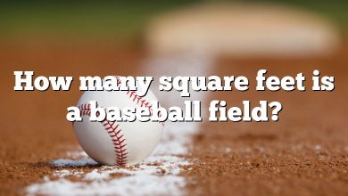 How many square feet is a baseball field?