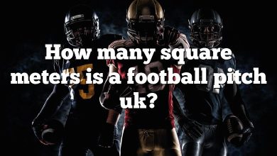 How many square meters is a football pitch uk?